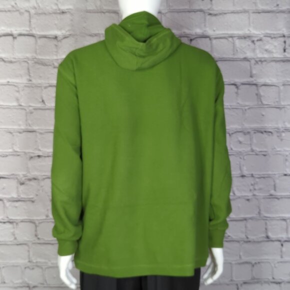 PUMA Hoodie Pullover Men XL Green Sweatshirt Long Sleeve Textured - Picture 2 of 10